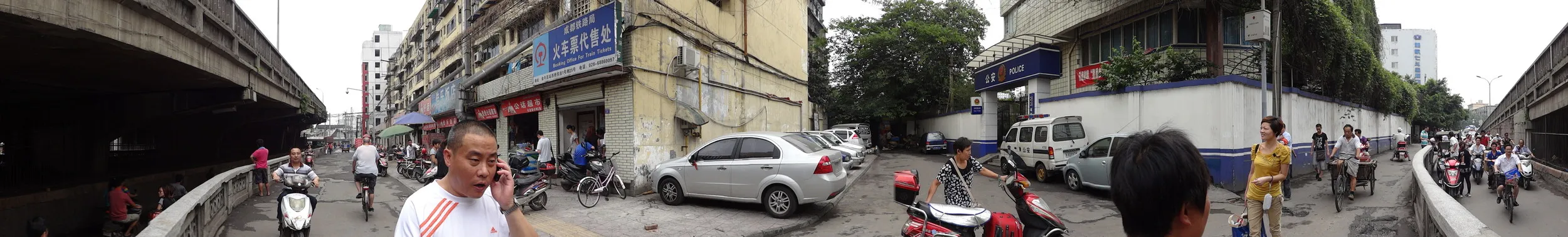 成都駅西側のパノラマ写真