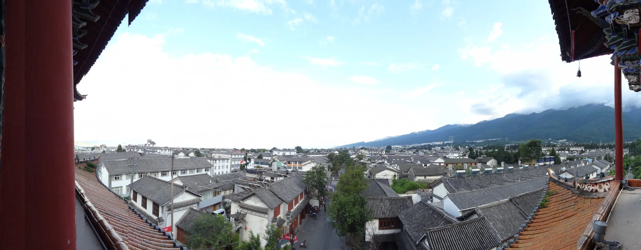 大理古城の南側 パノラマ撮影