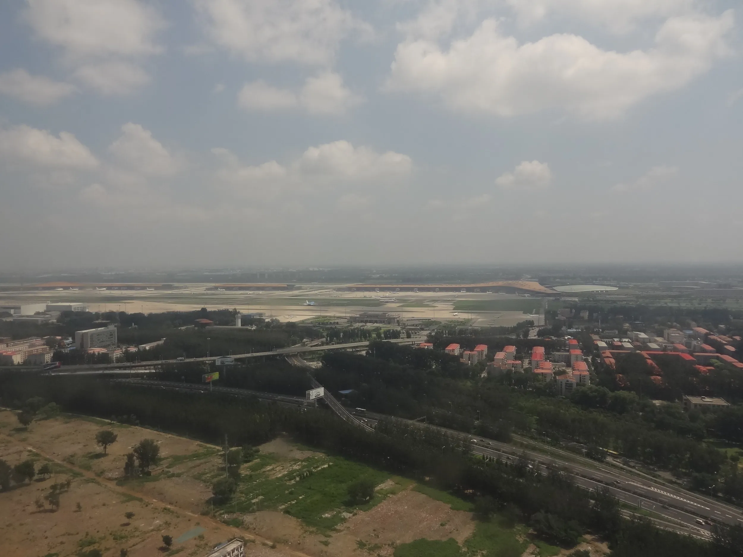 着陸間際の風景