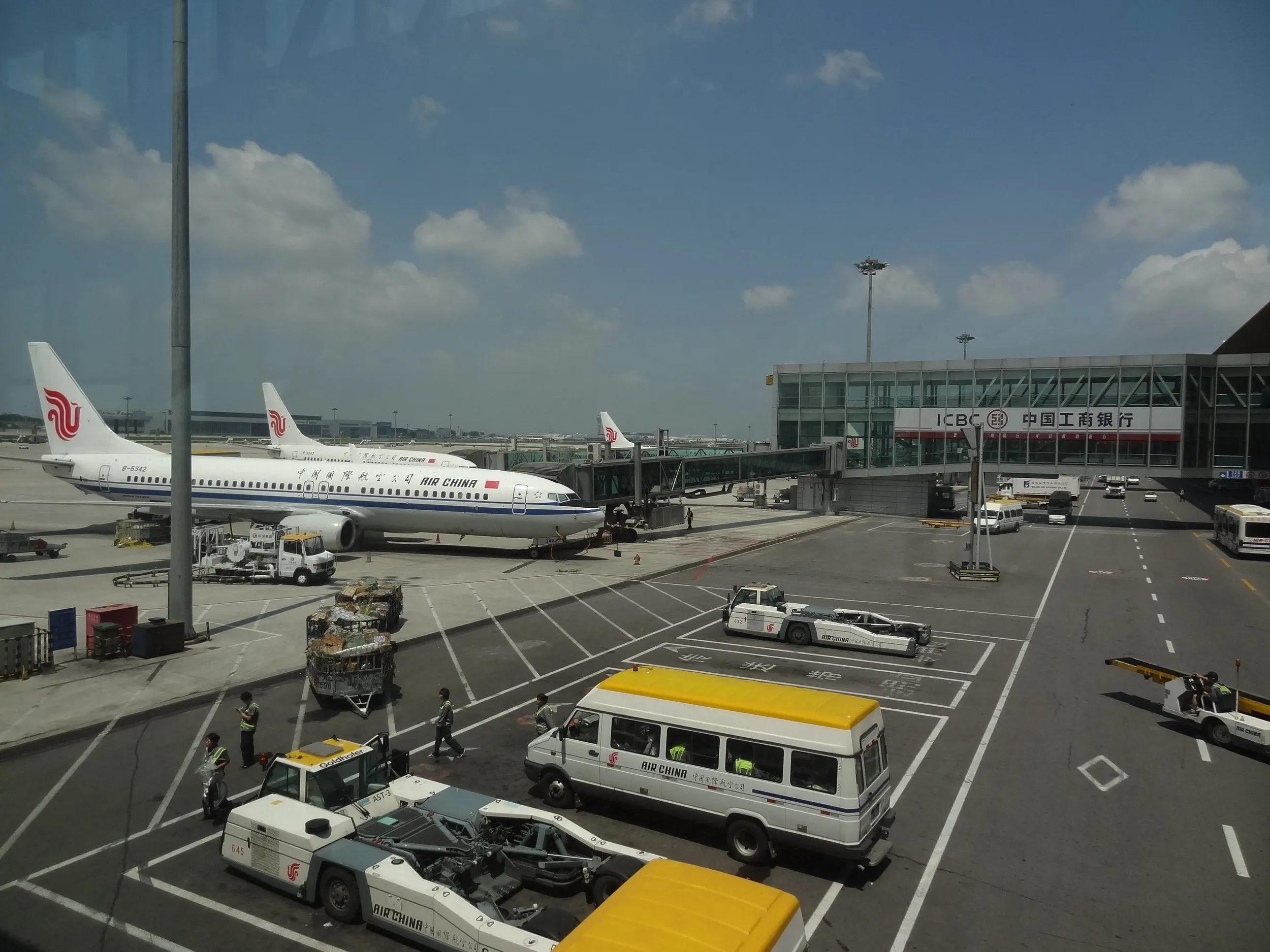 北京首都国際空港の第三ターミナル(T3)に到着