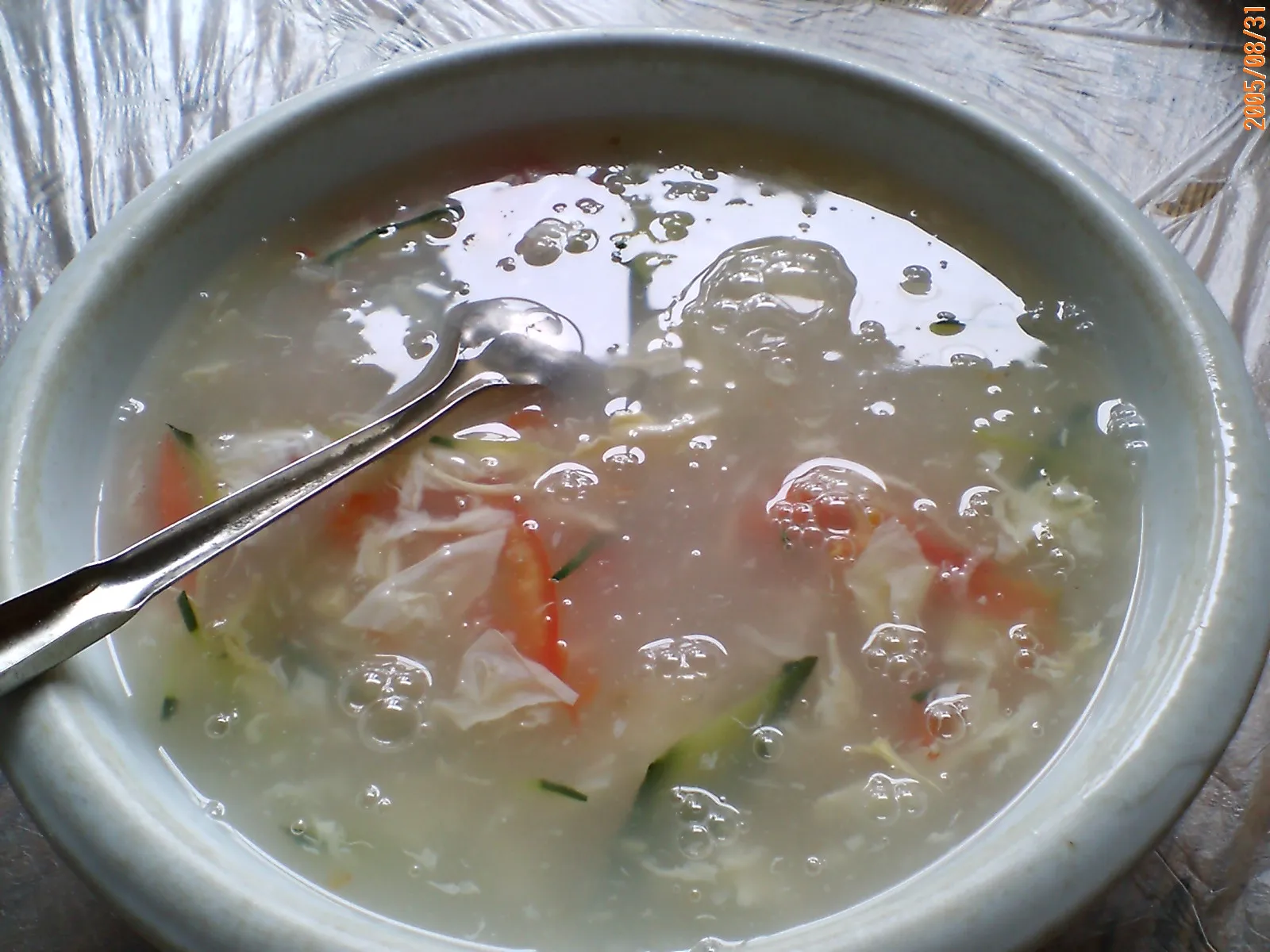 昼食のシンプルなお粥