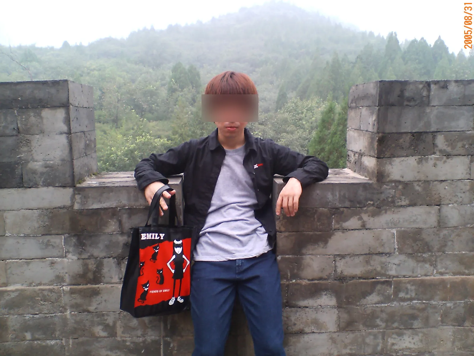 明楼で記念撮影