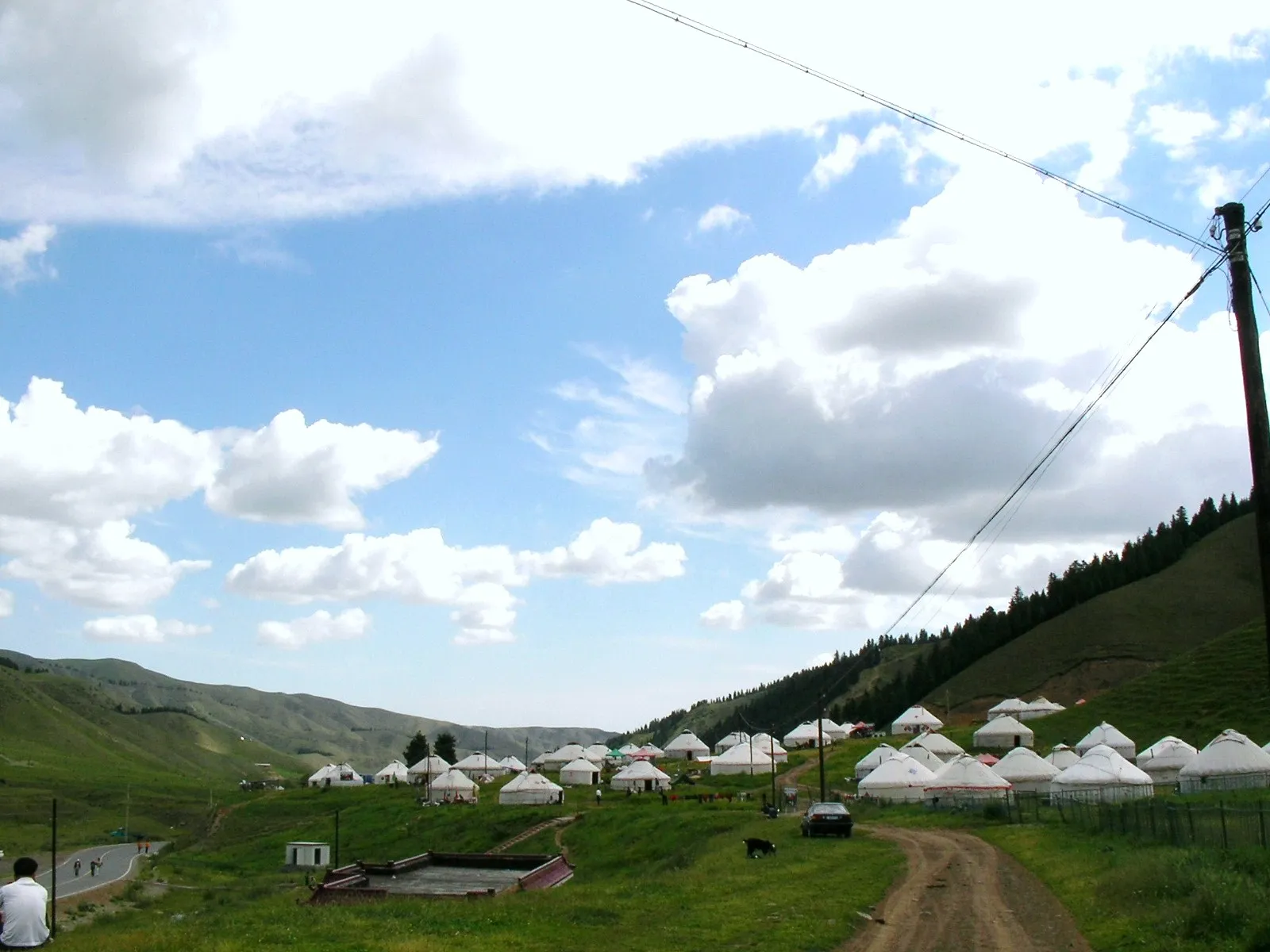 観光用遊牧民のゲル(テント)