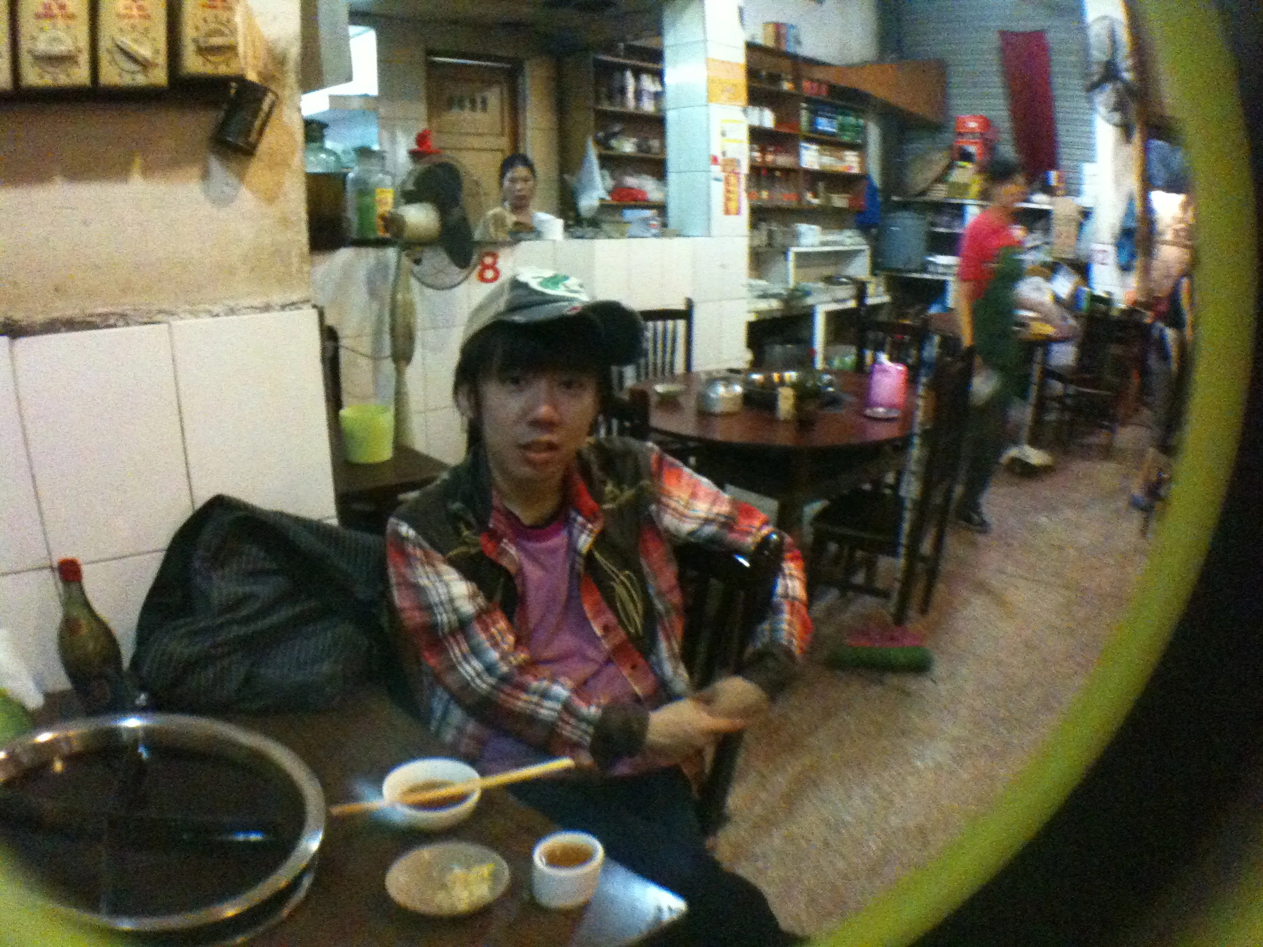 重慶料理店での一枚