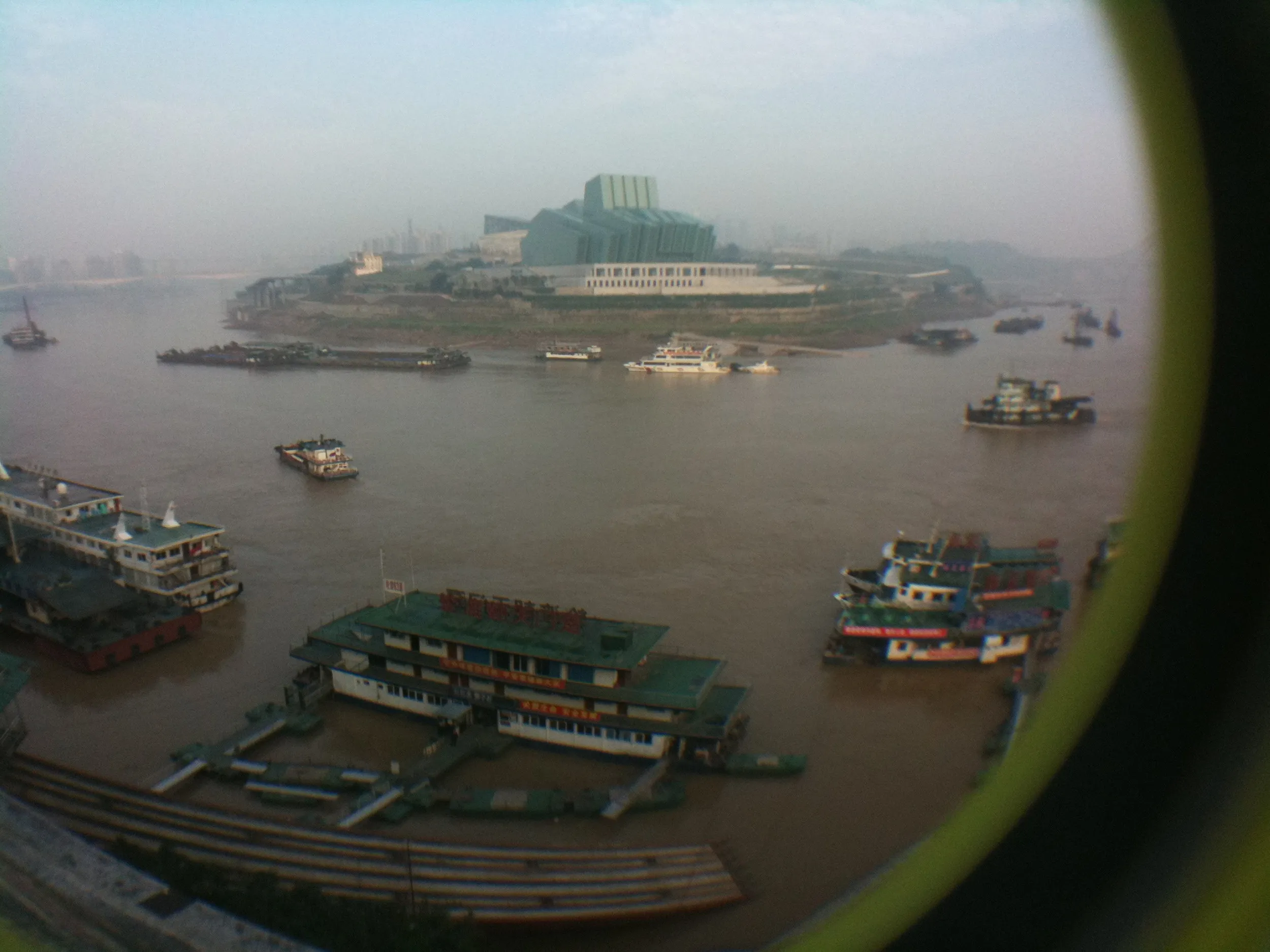 朝天門の合流地点パノラマ