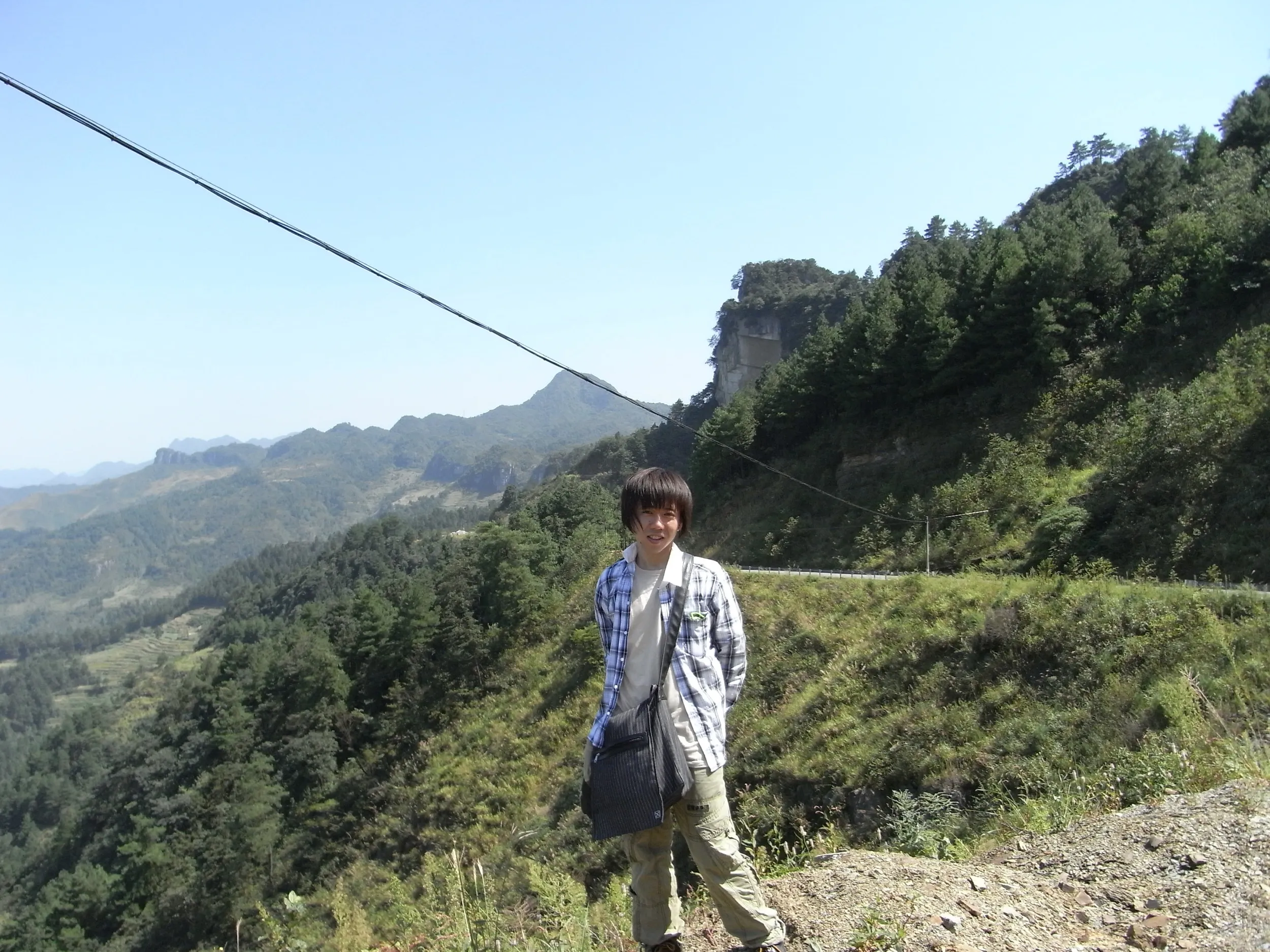 黒山谷道中での記念撮影