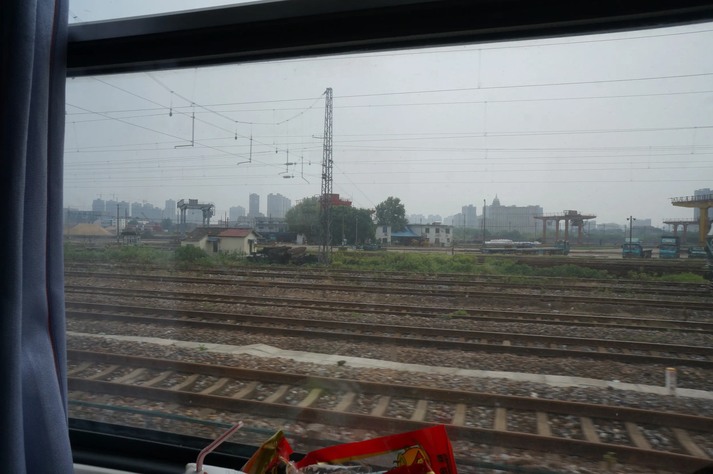 無錫、蘇州付近の車窓風景