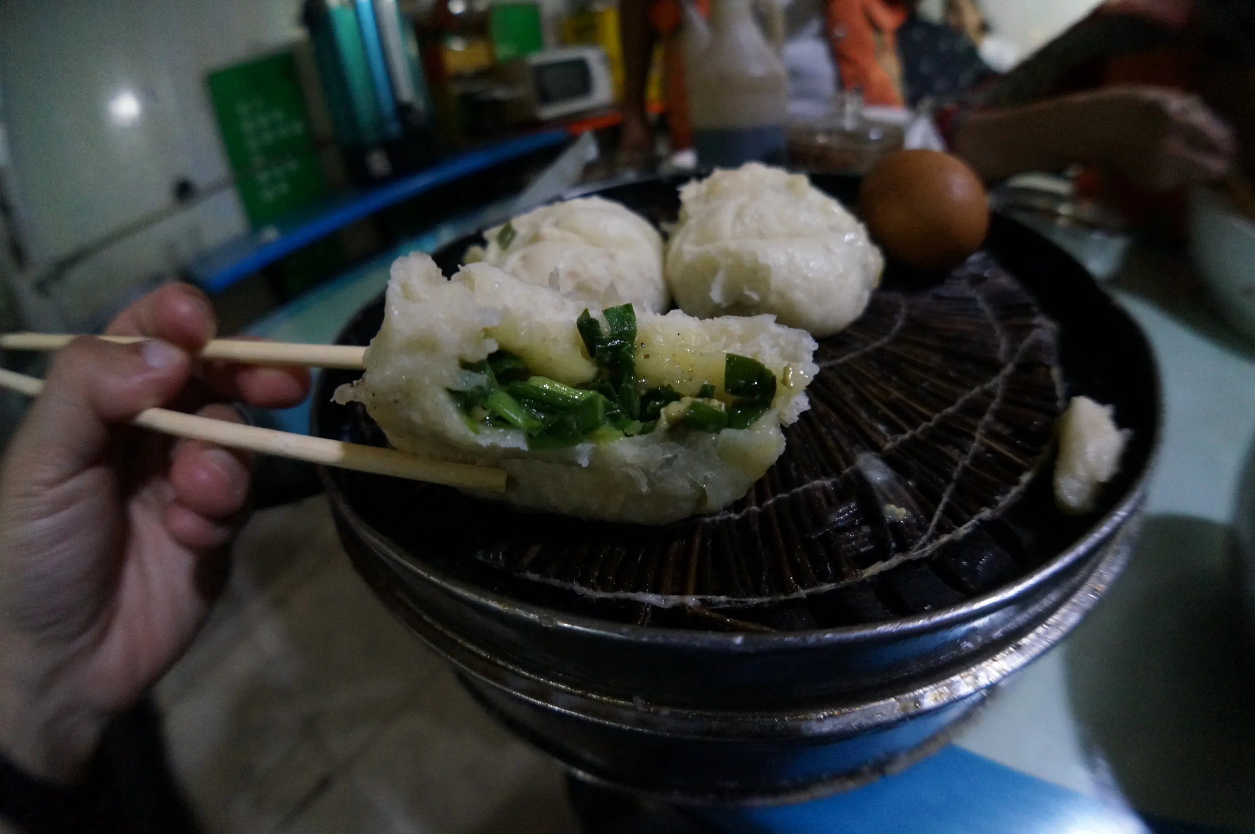 ユース傍の食堂で朝食