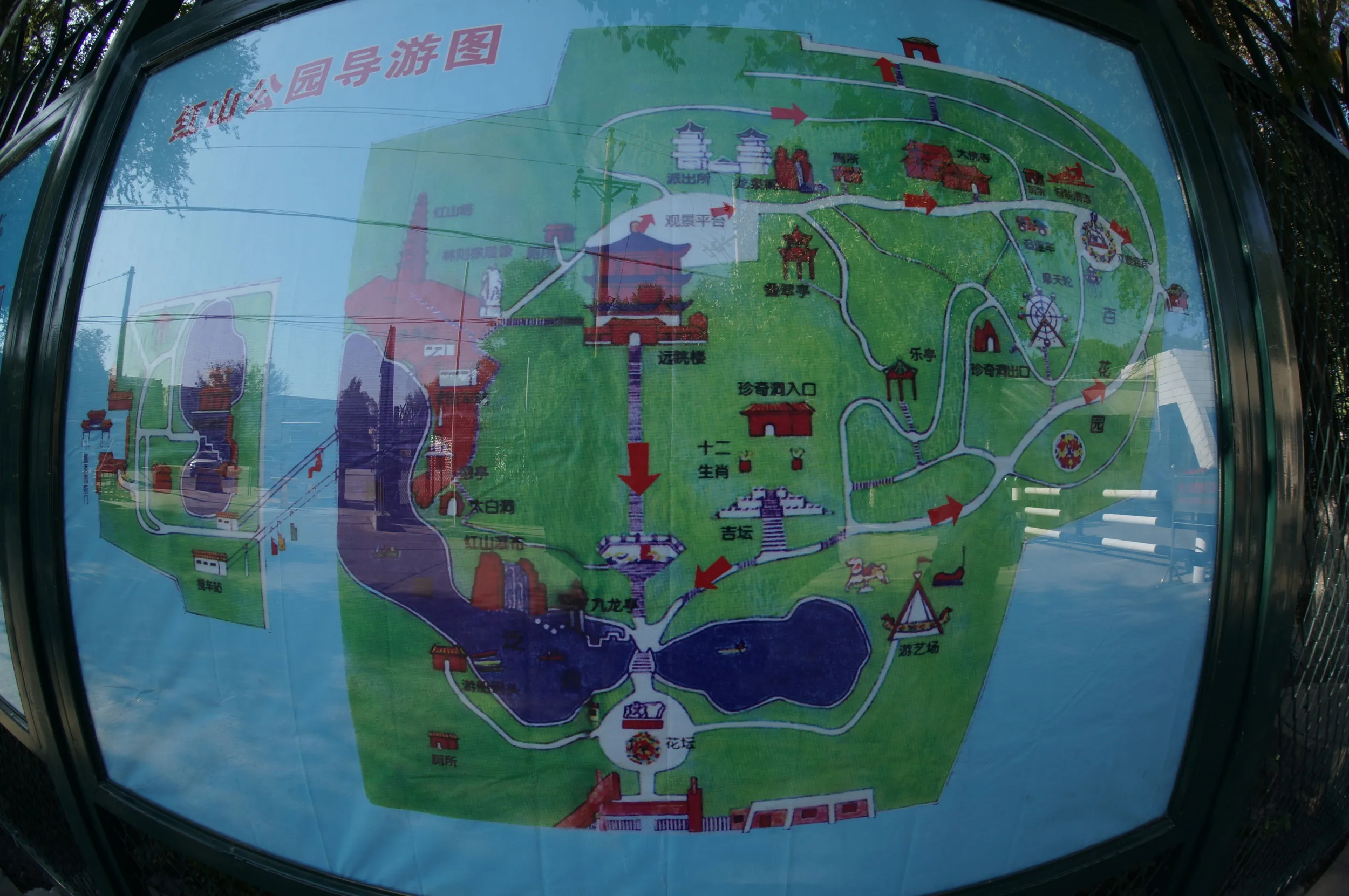 紅山公園の案内図