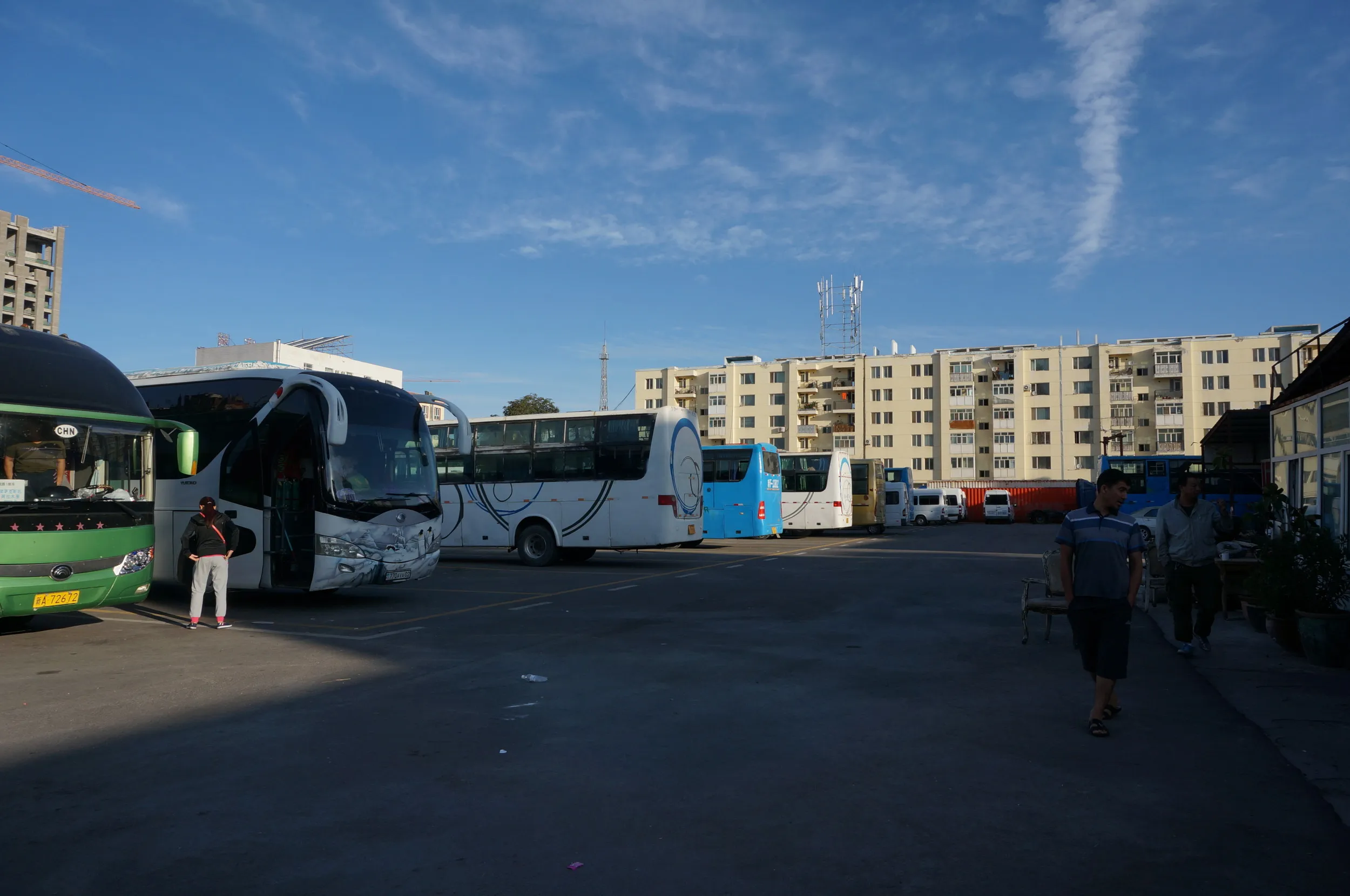 霍爾果斯(霍尔果斯)付近で小休憩