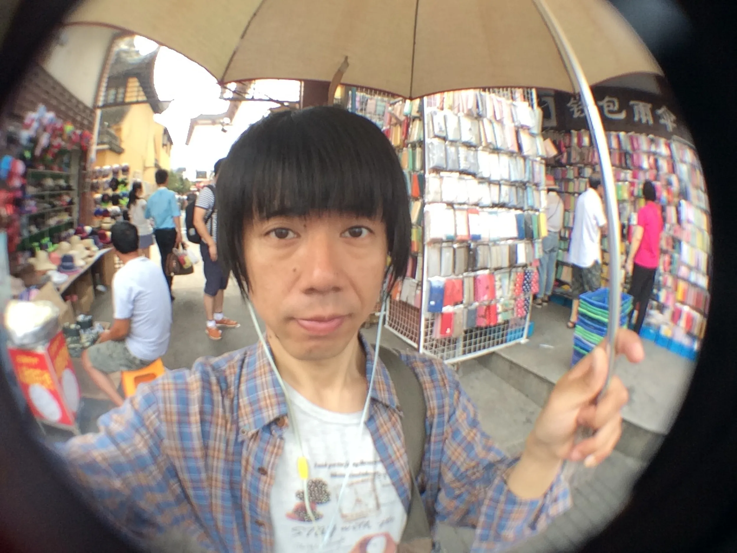 豫園周辺で記念撮影