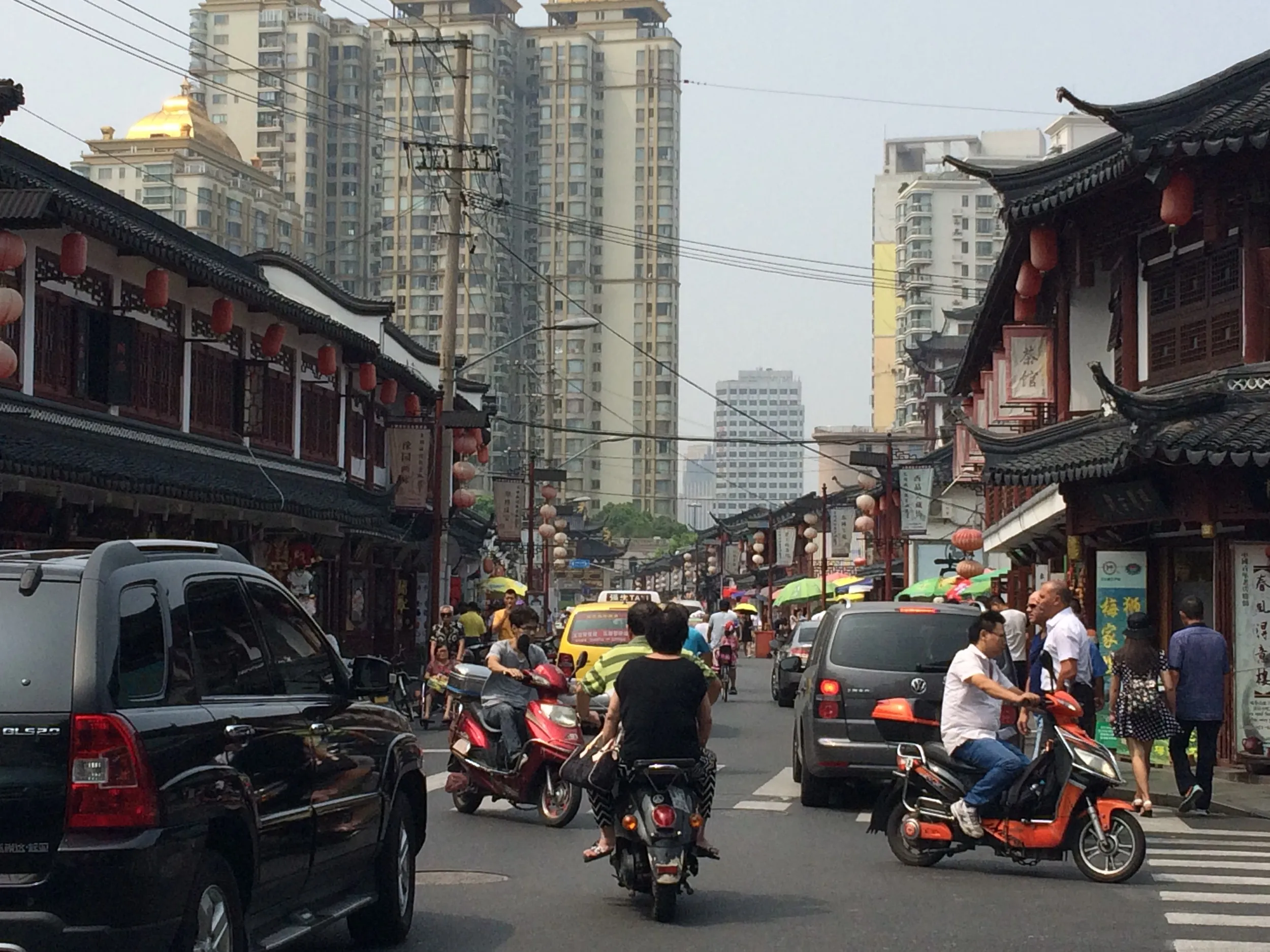 豫園商城付近の風景