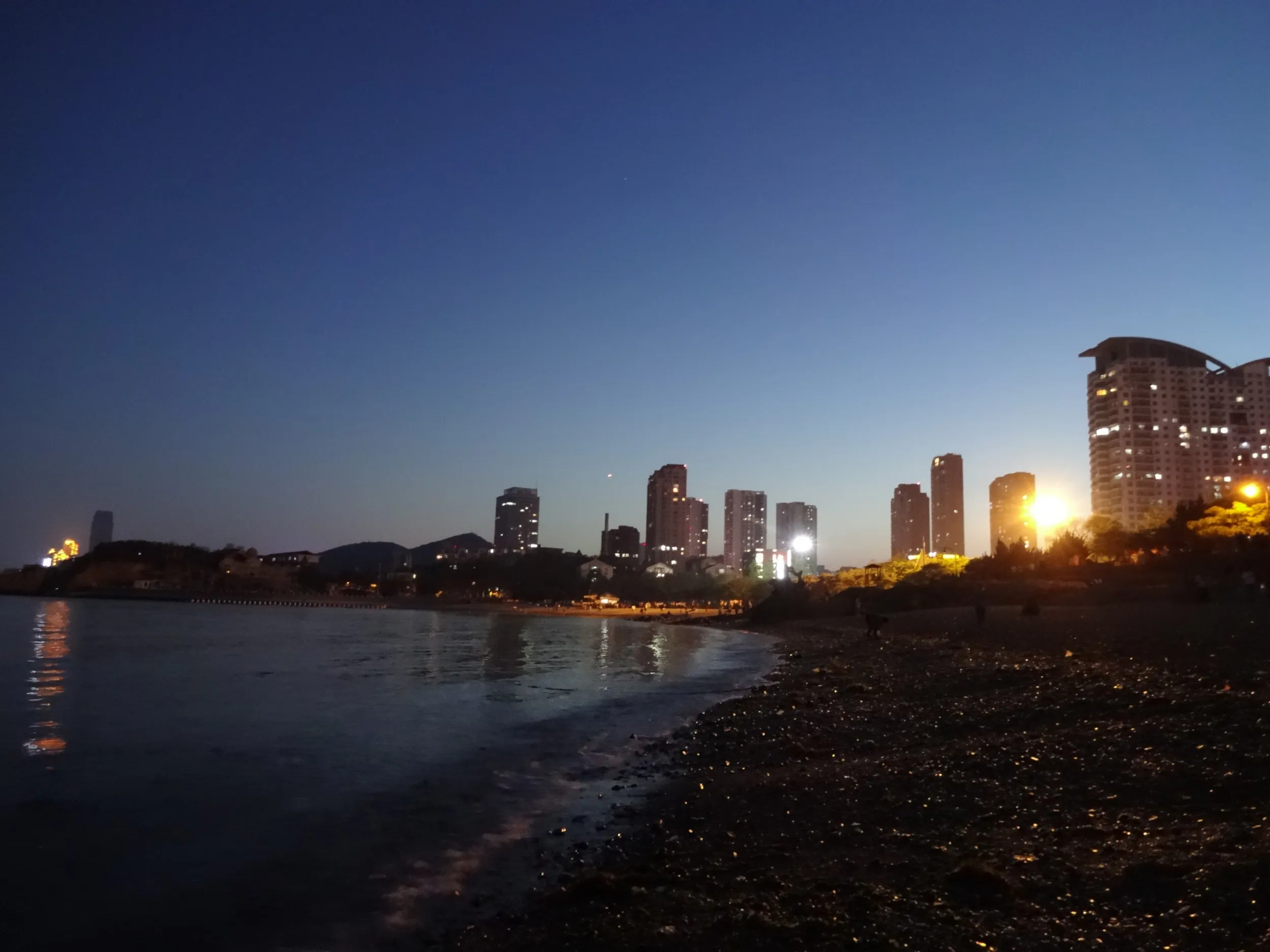 初めての夜の星海公園