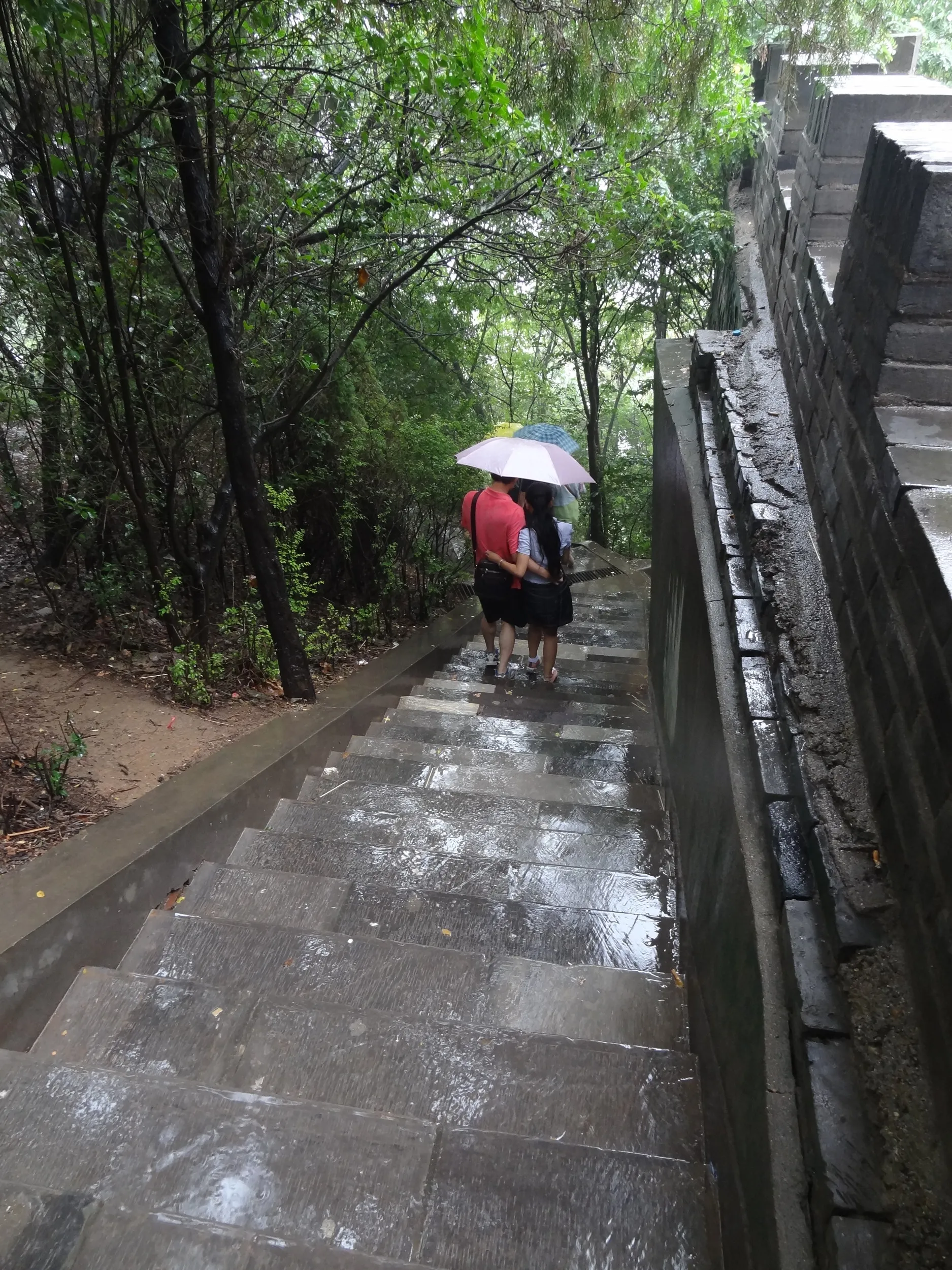 山麓へ下る階段