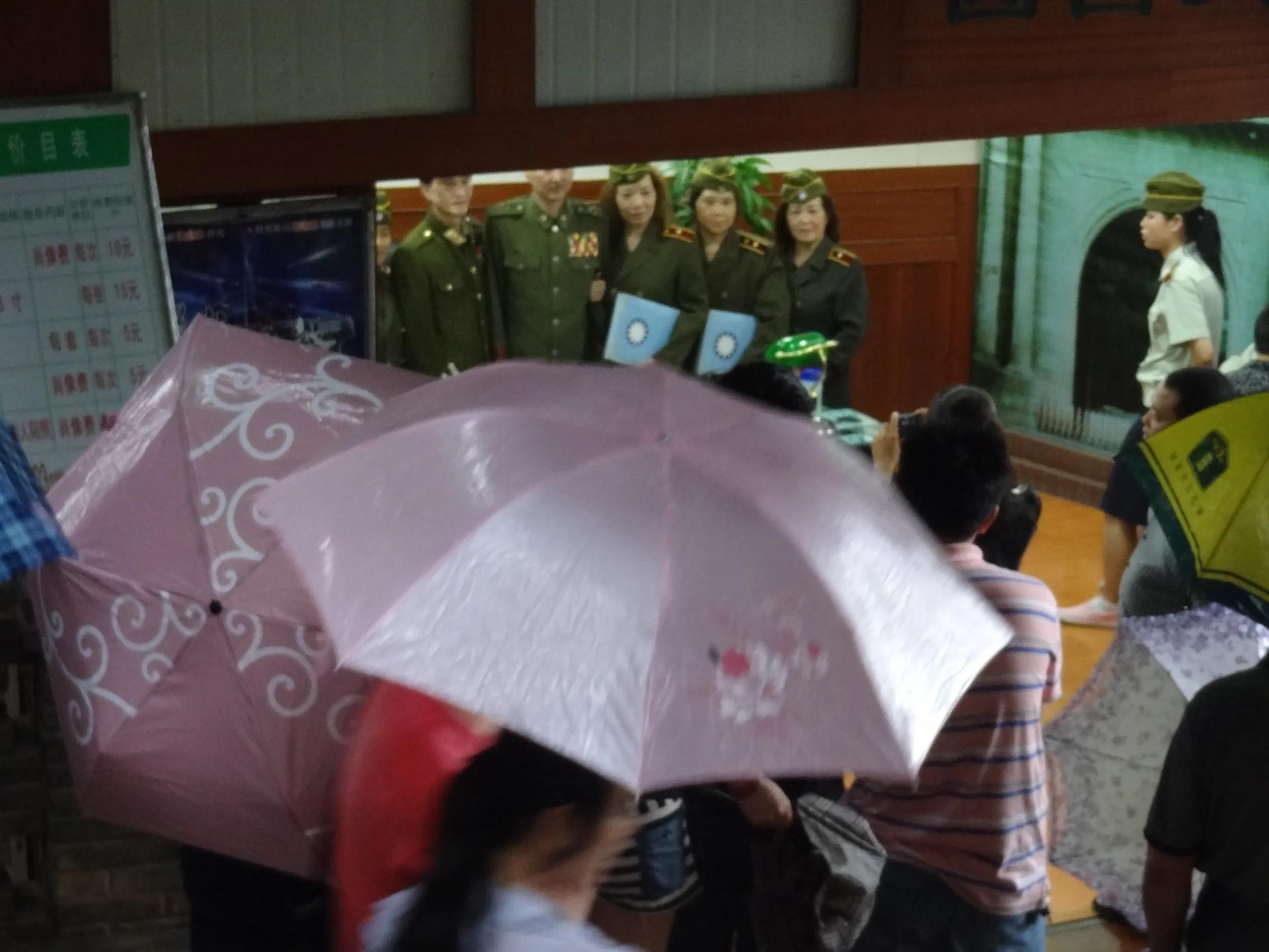 国民党の軍服での写真撮影ブース