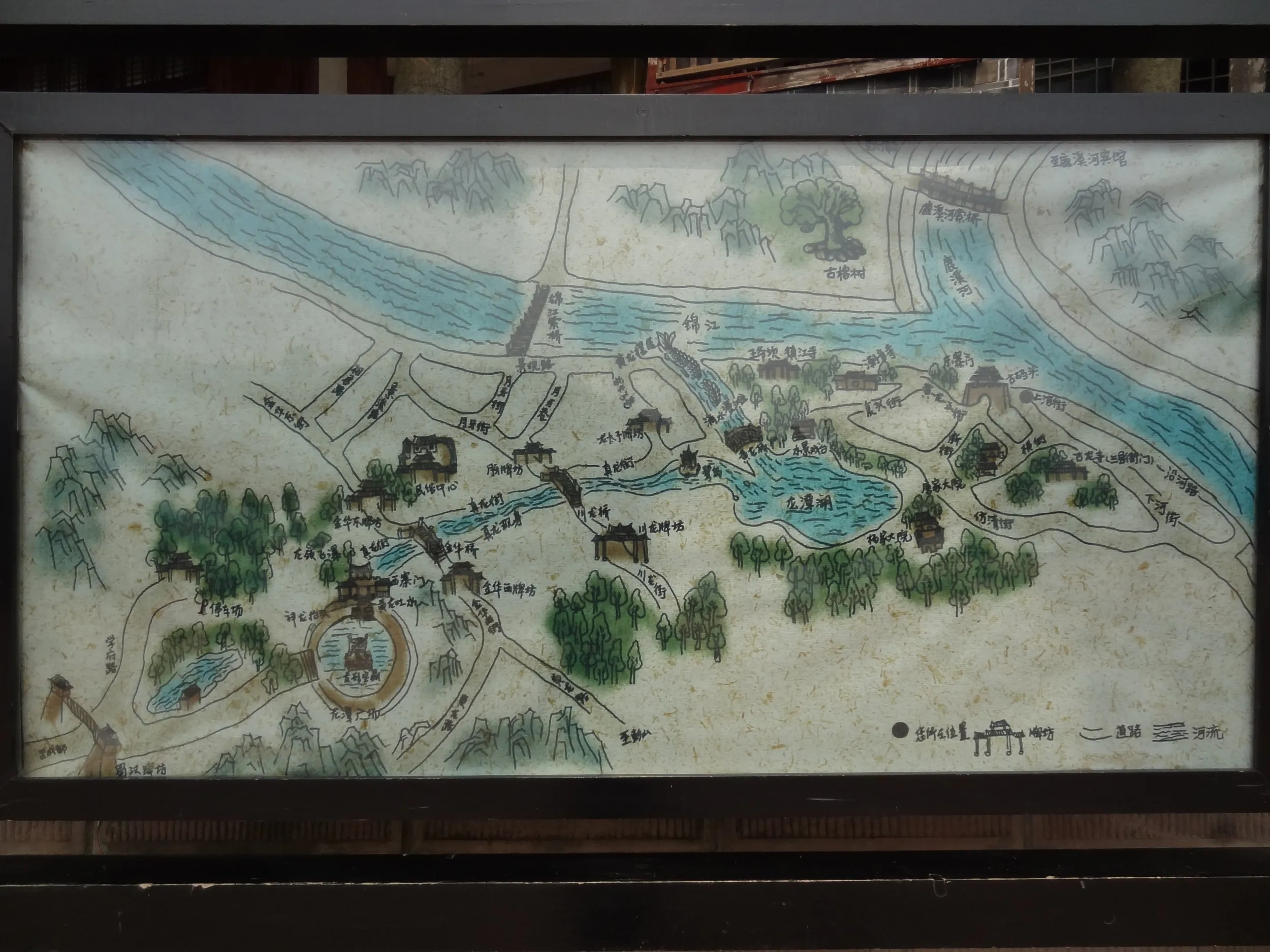 黄龍渓の観光見取り図