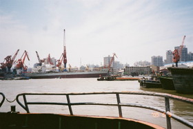 中国旅行記＠船で黄蒲江を渡る