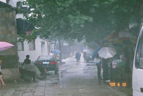 蘇州観光＠雨の中の蘇州の町並み