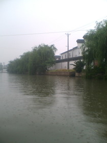 とまとじゅーす的中国旅行記　蘇州観光　雨が降る蘇州の運河