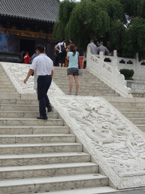中国旅行記＠西安の観光地、大慈恩寺前の階段