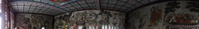 西安観光＠大慈恩寺の仏典の彫刻のあるお堂をHX9Vでパノラマ写真を撮影