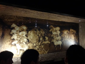 西安観光＠西安の観光地にある秦始皇兵馬俑博物館の二号抗の壁画
