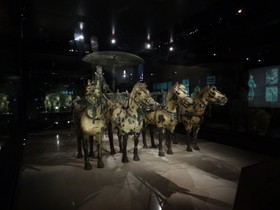 中国旅行記＠西安の観光地にある秦始皇兵馬俑博物館の二号抗に展示されている兵馬俑