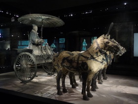 西安観光旅行記＠西安の観光地にある秦始皇兵馬俑博物館の二号抗に展示されている兵馬俑