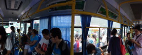 中国旅行記＠西安の世界園芸博覧会へ向かうバス