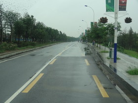 中国旅行記＠西安の世界園芸博覧会へ向かうバスから撮影した付近の風景