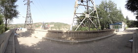 中国旅行記＠黄河の街、三門峡。三門峡ダム(黄河第一ダム)の上をSONYのデジカメ、HX9Vでパノラマ撮影