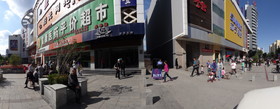 中国旅行記＠西寧観光編、東関大街にある家電店＆デパートをSONYのHX9Vでパノラマ撮影