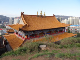 西寧観光旅行記＠坂野上から南禅寺を撮影