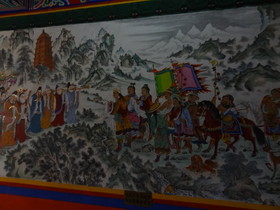 中国旅行記＠西寧観光編、賛普林卡蔵文化展覧館（ザンプリカチベット文化展覧館）の壁画