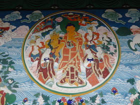 西寧観光旅行記＠賛普林卡蔵文化展覧館（ザンプリカチベット文化展覧館）の壁画