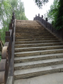 黄龍渓(黄龙溪)観光旅行編＠眼鏡橋の階段