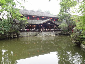 中国旅行記＠成都観光編、錦里の中国庭園と古風な建築