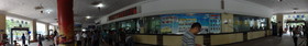 中国旅行記＠成都観光編、城北客運中心(高速バスターミナル)の切符売り場付近をソニーのデジカメ、HX9Vでパノラマ撮影
