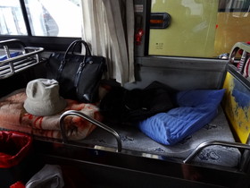 とまとじゅーす的中国旅行記＠寝台バスのベッド