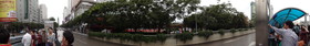 昆明観光編＠翠湖の南、小西門のバス停付近をソニーのHX9Vでパノラマ撮影