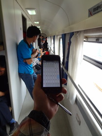 雲南旅行記、昆明〜大理へ列車旅行＠スマートフォンのSH-03Cで日付メモ