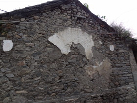 雲南旅行記、大理観光編＠大理古城内で見た少数民族の家の外壁