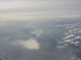 中国旅行記、昆明〜北京移動編＠中国国際航空の窓から見た中国大陸の風景
