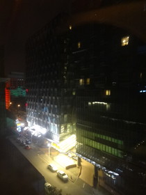 中国旅行記、北京観光編＠北京の繁華街、西単にある四つ星ホテルの山水賓館の部屋から眺めた外の風景