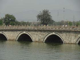 中国旅行記、北京観光編＠盧溝橋の橋桁部分