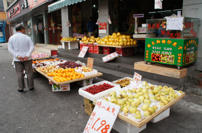 上海観光旅行記＠上南路沿いの果物屋