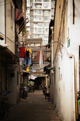 上海観光旅行記＠曲阜西路と弄堂、下町の風景
