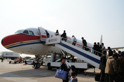 とまとじゅーす的中国旅行記＠一時帰国の日、上海浦東国際空港、中国東方航空に搭乗開始