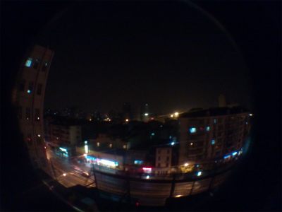 上海観光旅行記＠＠中山北駅付近の兆源賓館から見た上海の夜景