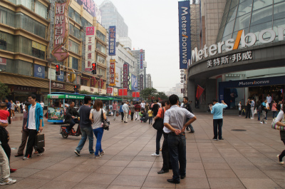 上海観光旅行記＠南京歩行街の風景
